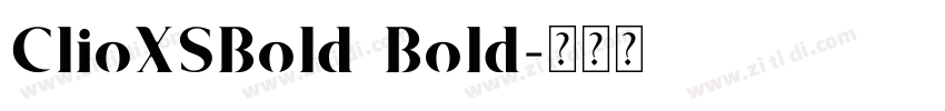 ClioXSBold Bold字体转换